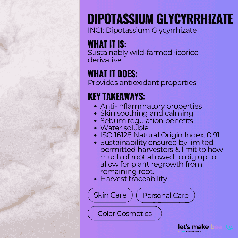 Dipotassium Glycryrrhizinate (Licorice Derivative)